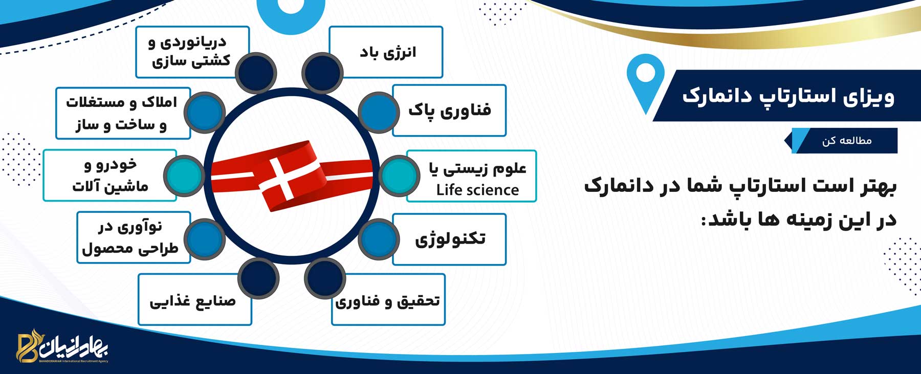 زمینه های کاری استارتاپ دانمارک