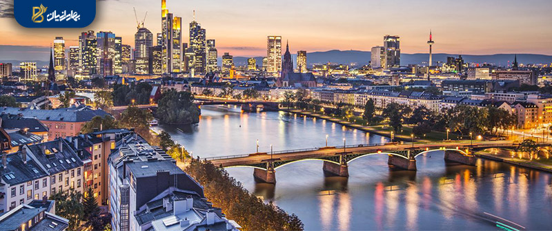 نمایی از شهر فرانکفورت آلمان؛ مرکز مالی اروپا با هزینه زندگی بالا